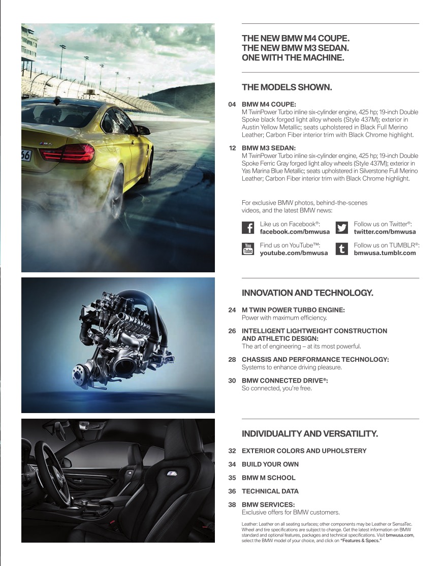 2015 BMW M3 Brochure Page 31